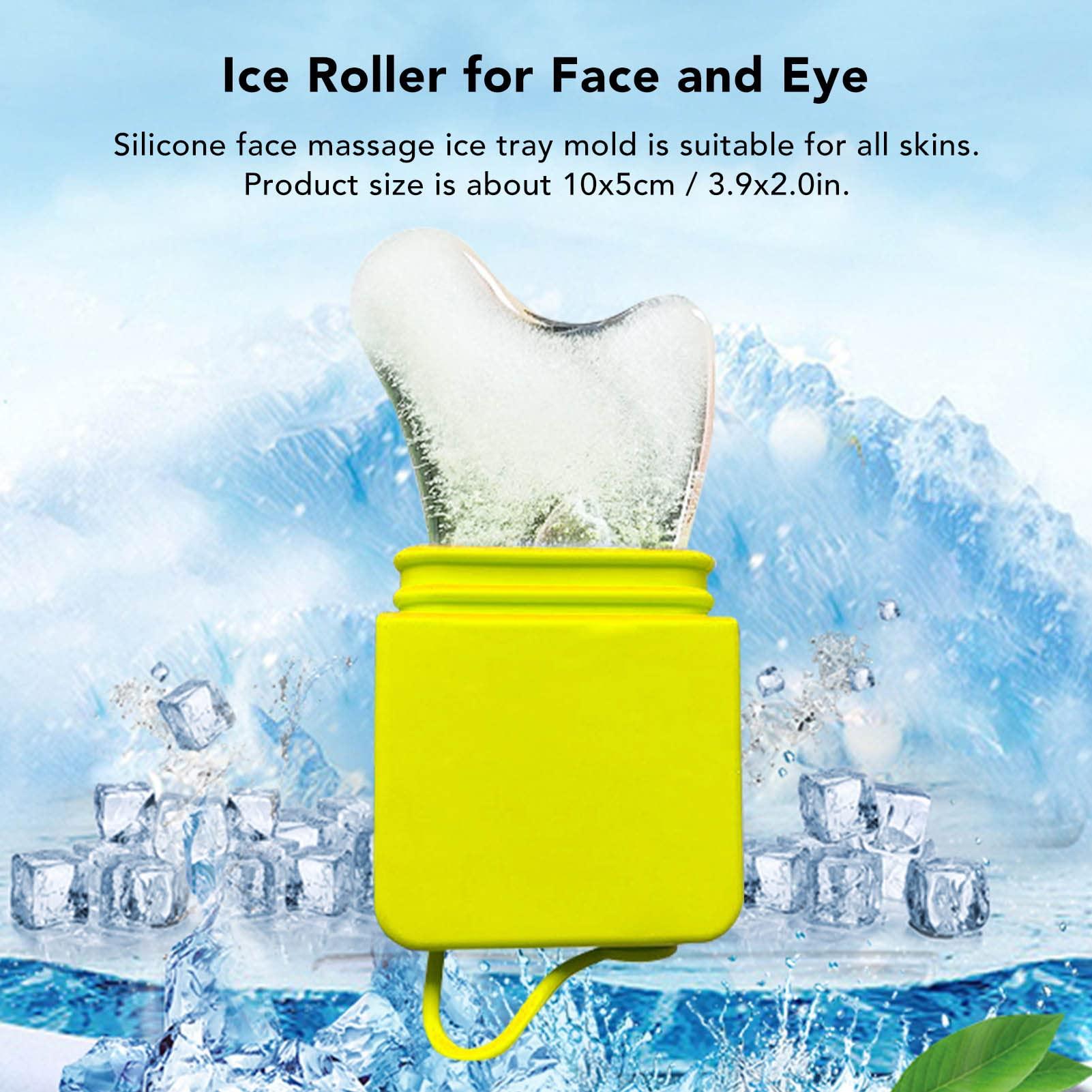 FAYY Face Massage Ice Cube Roller, Calm Skin Ice Ball Face Massager for Sensory Stimulation (Fluorescent Yellow)