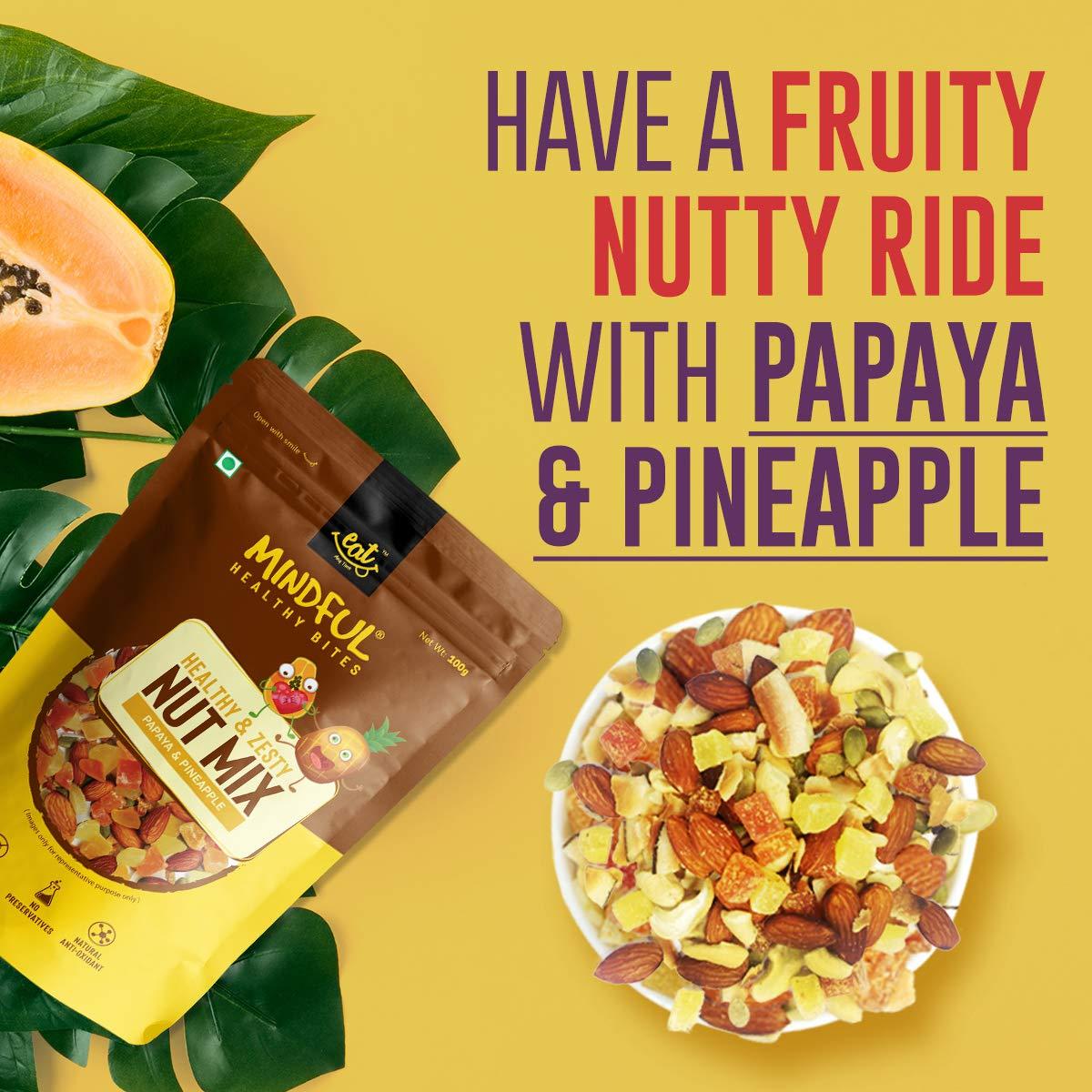 EAT Anytime Eat Anytime Mindful Healthy Trail Mix Combo of Papaya & Pineaple, Fig & Raisin | No Added Sugar & No Preseervatives | Antioxident | Healthy Sanck For Breakfast & Dieat - 200gm(Combo of 2)