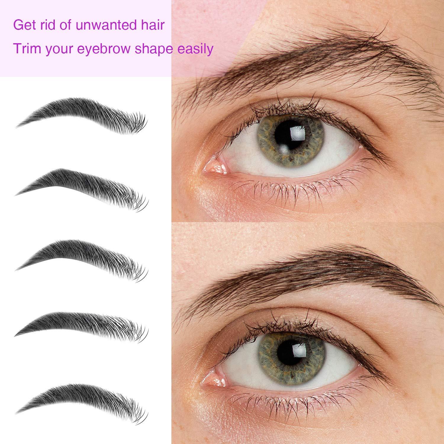 Mudder 24 Pieces Eyebrow Razor Mini Portable Eyebrow Shaver Multipurpose Face Razors Stainless Steel Makeup Face Care Tools with Precision Cover for Women Men Face Hair Removers