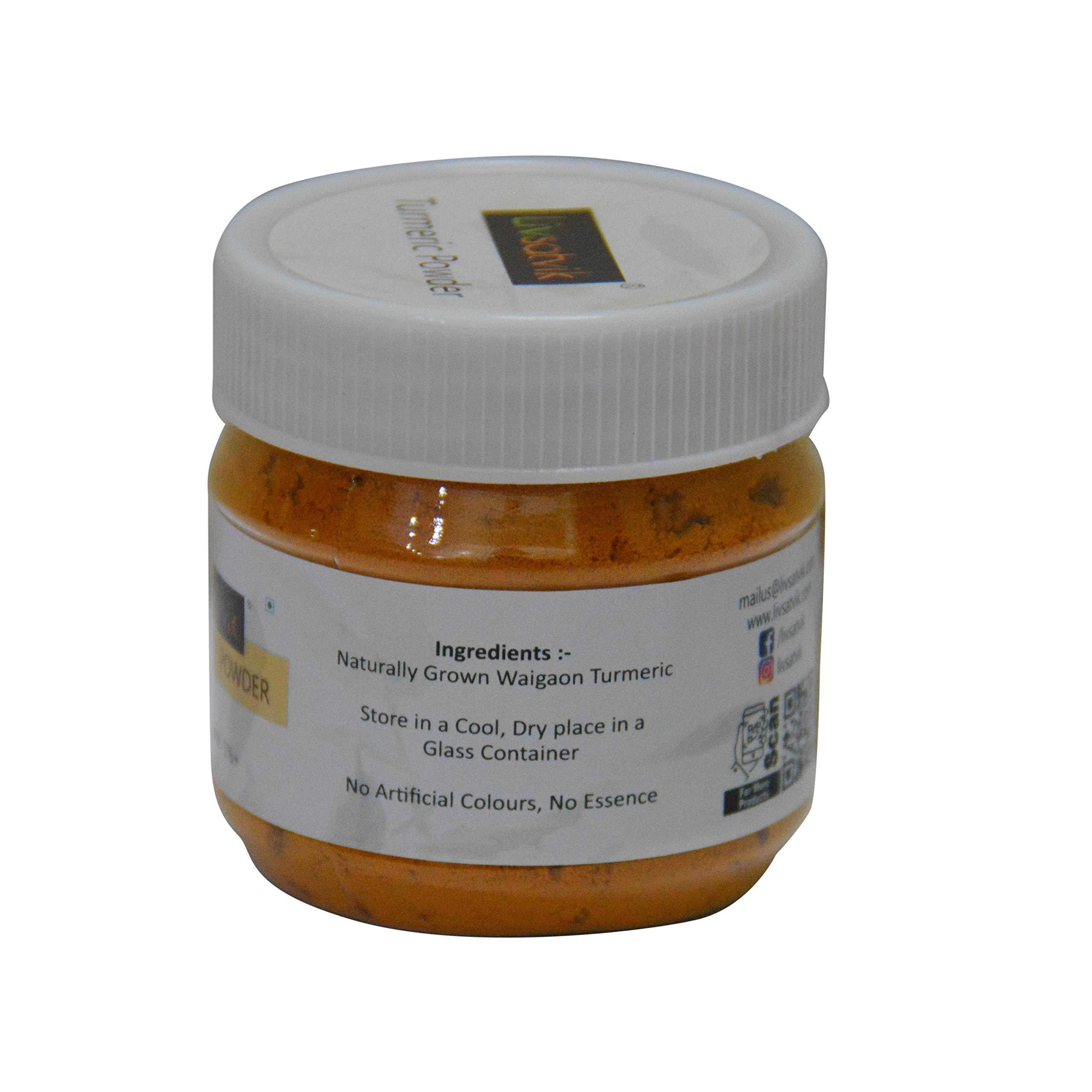 Livsatvik Livsatvik Turmeric Powder, High in Curcumin Content; More Than 5% | Organically Grown Waigon Haldi Powder, 50g