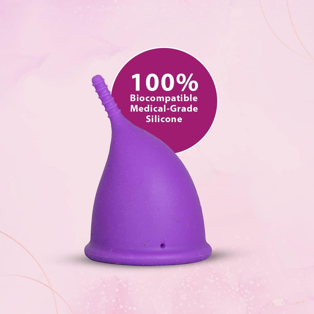 MYKI MYKI The Gen Z Cup Reusable Menstrual Cup For Women Ultra Soft, Oduor And Rash Free 100% Medical Grade Silicone No Leakage Protection For Up To 8-10 Hours Us Fda Registered (Large, Purple),1 Count