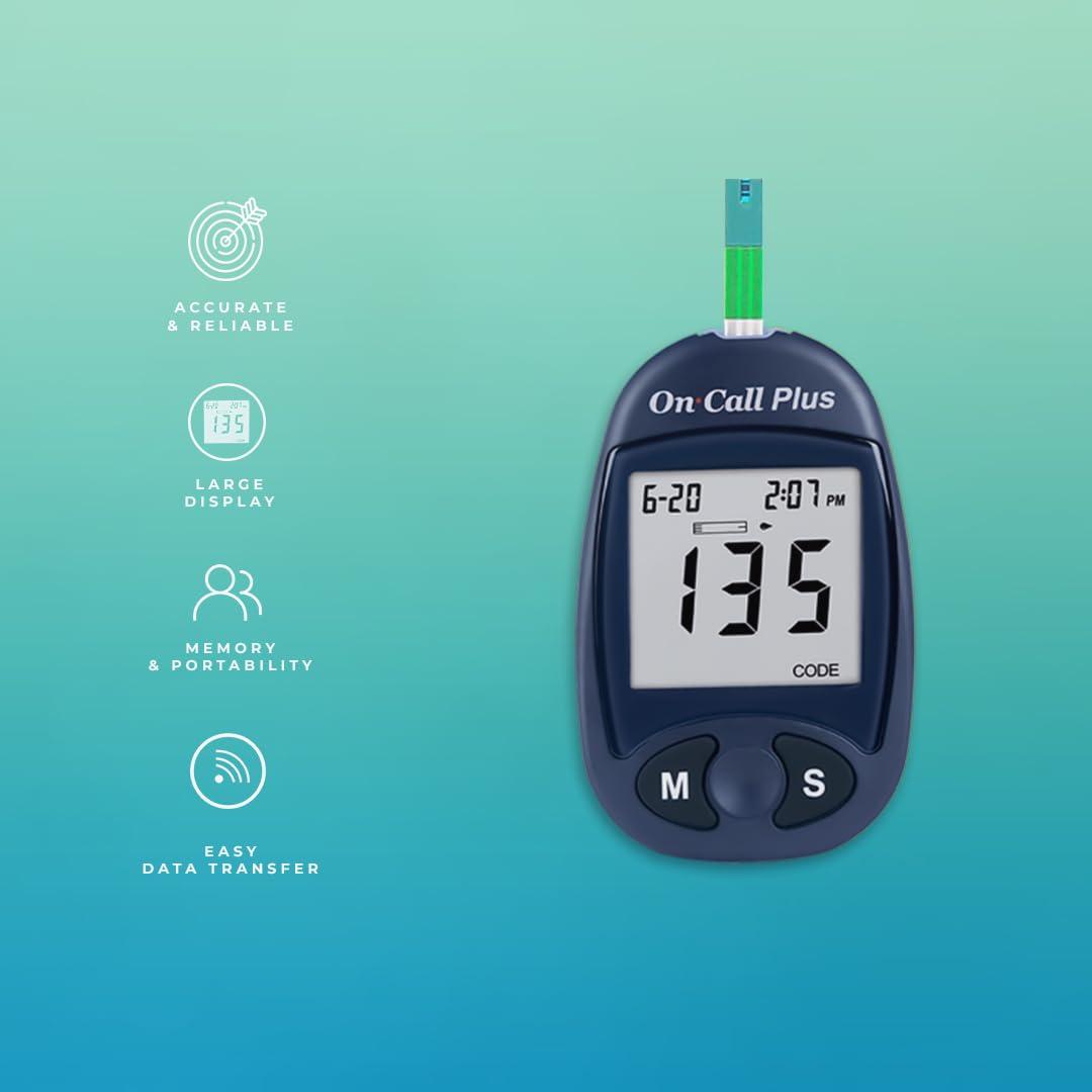 ON CALL PLUS On Call Plus Glucometer with 10 FREE strips from ACON USA