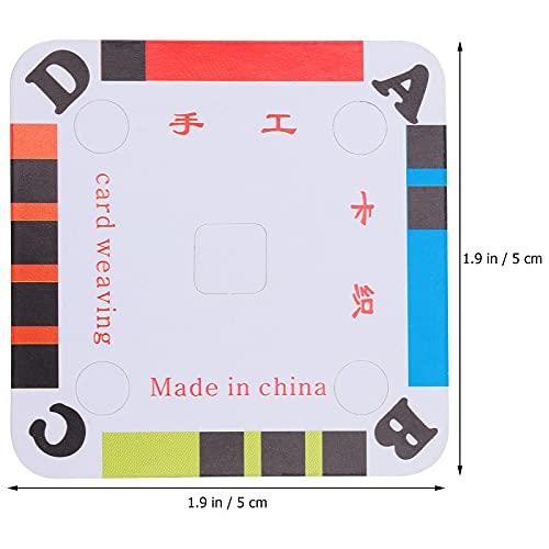 HEALLILY 100Pcs Weaving Cards Paper Loom Cards Tablet for Loom Weaving Supplies