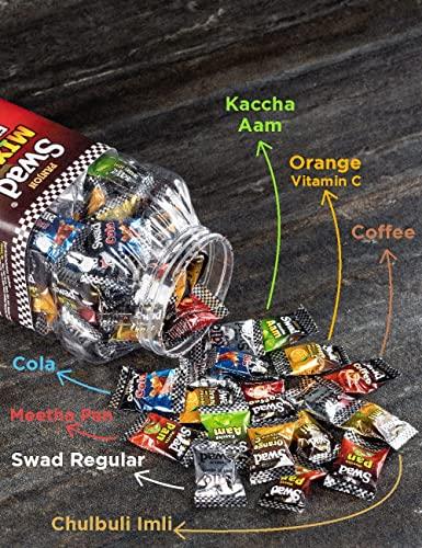 Swad Swad Gift Box, Mixed Flavours Candy (Imli, Pan, Kaccha Aam, Coffee, Cola, Orange) 125 Toffee x 2 Box Pack