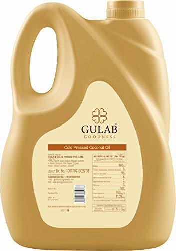 GULAB Gulab Cold Pressed Coconut Oil (Virgin, Chekku/Ghani) - 5 Litre