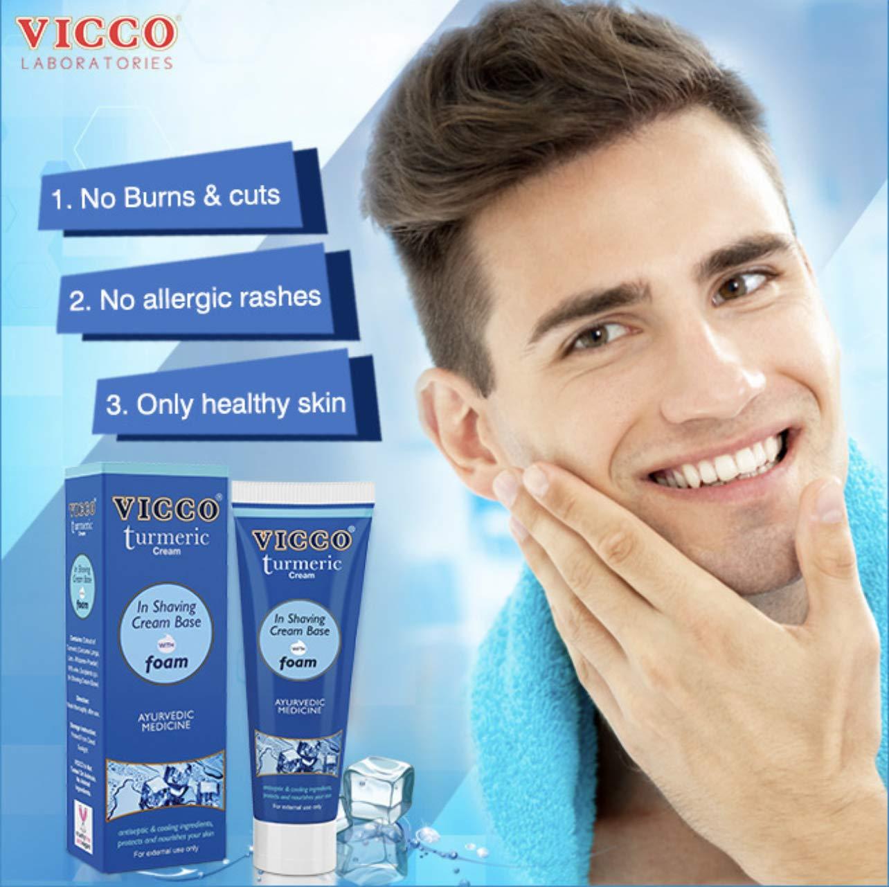 VICCO VICCO Turmeric Shaving Cream And Foam(Pack Of 2),300 Grams