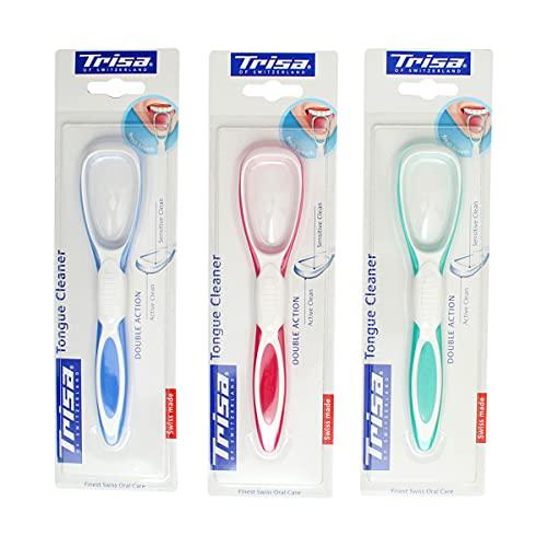 TRISA Trisa Tongue Cleaner Double Action (Assorted Color)