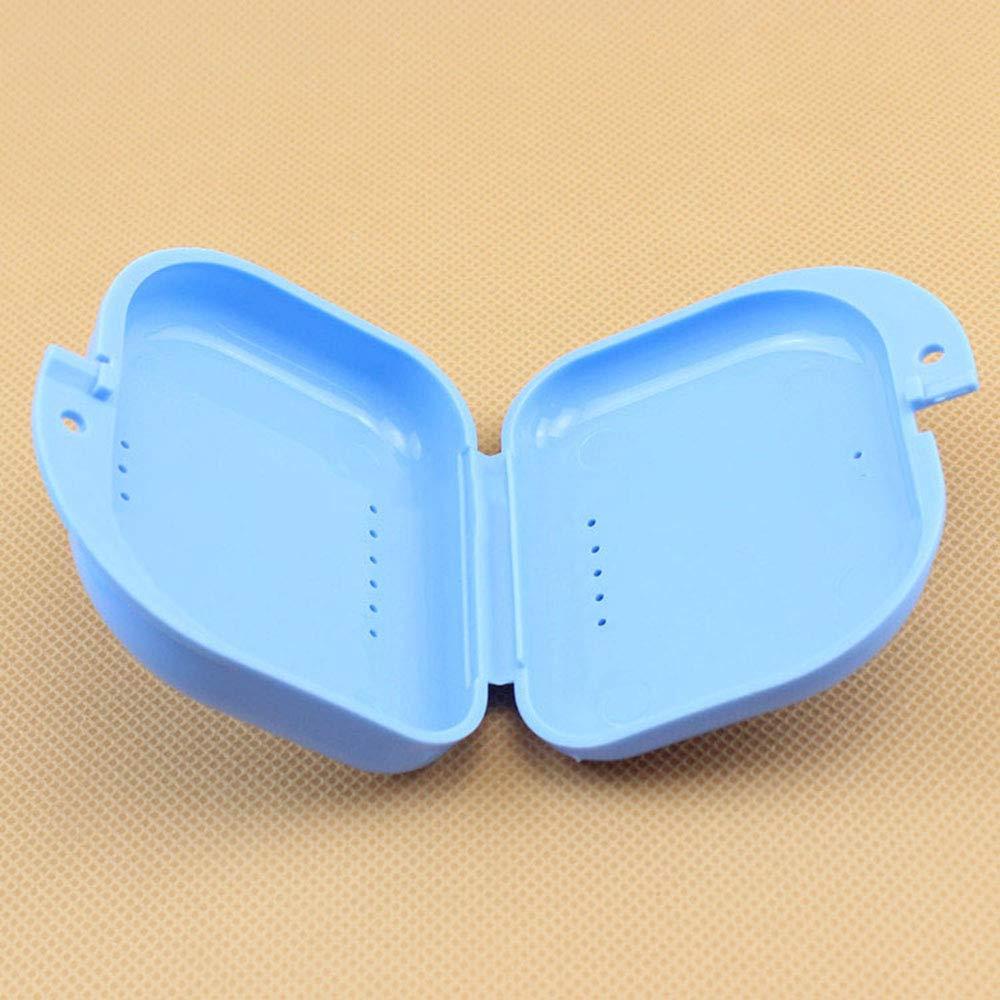 Onwon Onwon 6 Pieces Retainer Case Mouth Guard Case Orthodontic Denture Storage Container Carabiner Hook Air Vent Holes Dental Teeth Retainer Box