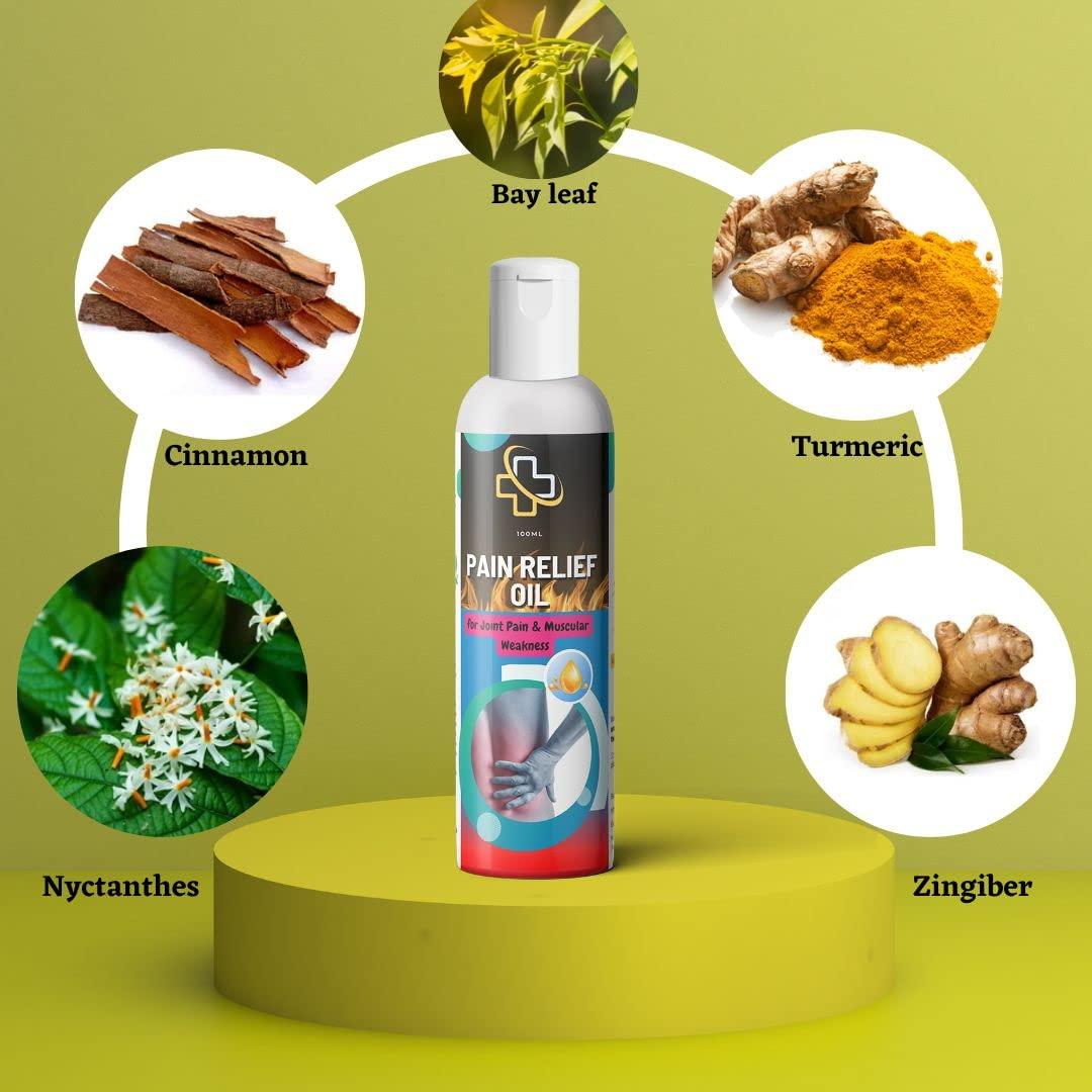 FCS Natural & Ayurvedic Pain Relief Oil for Muscle & Joint Pain 100ml