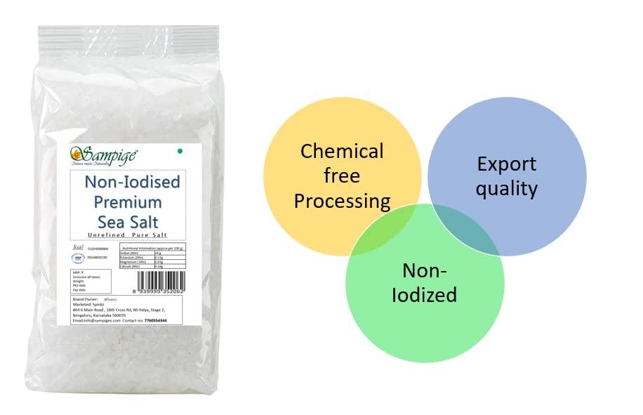 Sampige Sampige Non Iodised Un-Filtered Sea Salt 900 G -