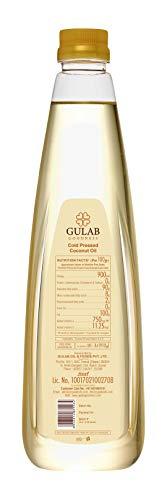 GULAB Gulab Cold Pressed Coconut Oil - 1 Litre, 100% Pure & Natural