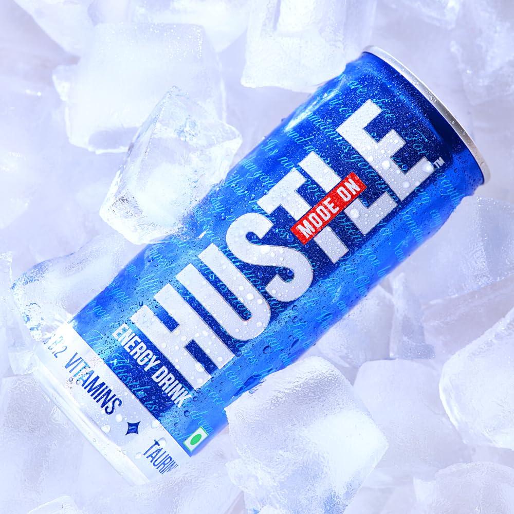 HUSTLE MODE ON HUSTLE MODE ON Hustle Energy Drink Can - 250 | B2, B6, B12 Vitamins | Energizing Beverage - Pack Of 4 - Mixed Fruit