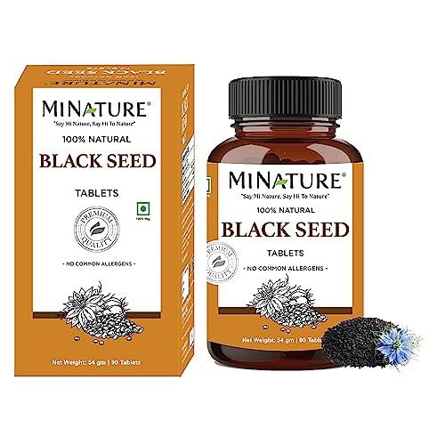 mi nature mi nature Black seed Tablets (Nigella sativa)| Kalonji seed Tablets| 500mg X 90 Tablets, 45 Day supply
