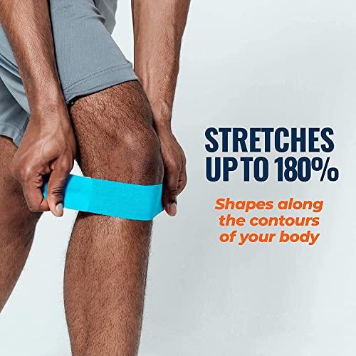 XIVUMN XIVUMN Kinesiology Tape Athletic Elastic Kneepad Muscle Tape Waterproof Sports Tape Water Resistant Tape for Joints Support and Comfort Knee Taping for Sport Activities(Color : Assorted) (3)