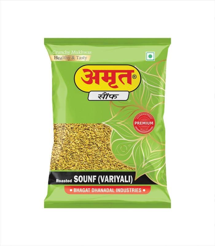 AMRUT AMRUT Combo Of Dhanadal + Rajwadi + Alsi + Saunf Mukhwas - (200gm X 4 = 800g) (Pack Of 4) / Salty Coriander Seeds/Digestive Crunchy Mouth Freshener Traditional Mukhwas Ready To Eat