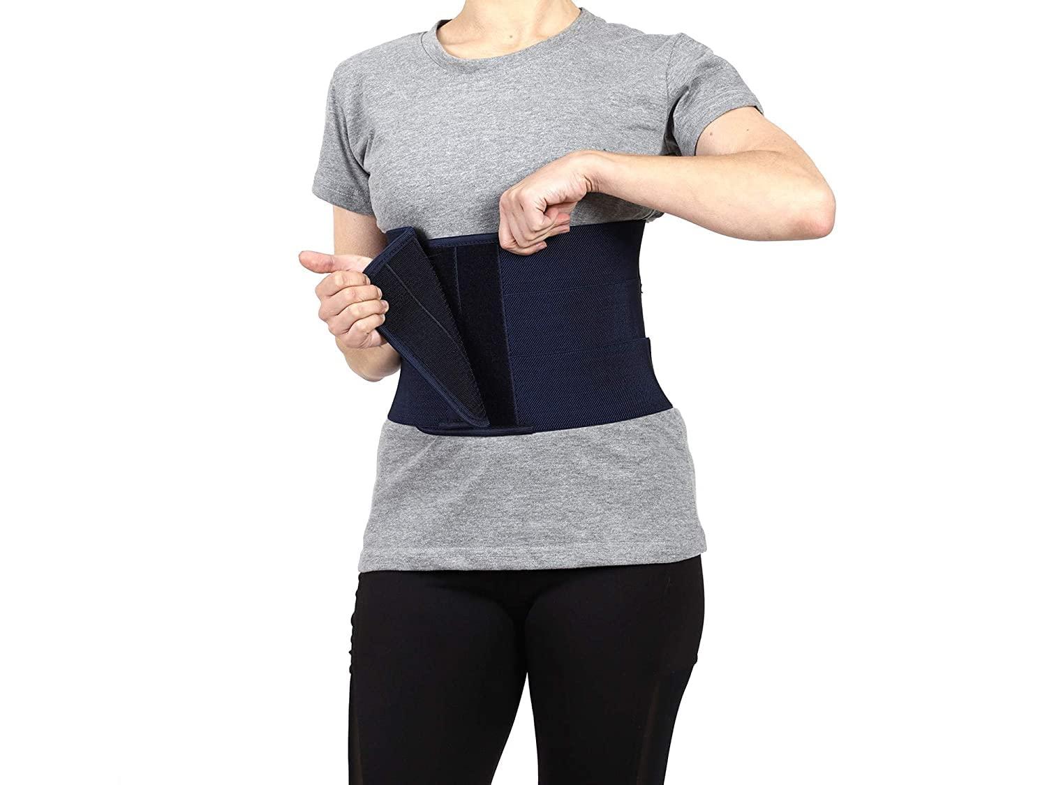 Reify Reify Abdominal Belt after delivery Tummy Reify Abdominal Belt after delivery Tummy Reduction Trimmer Belly Slimming Binder for Women post pregnancy care (Blue, M (30-34))