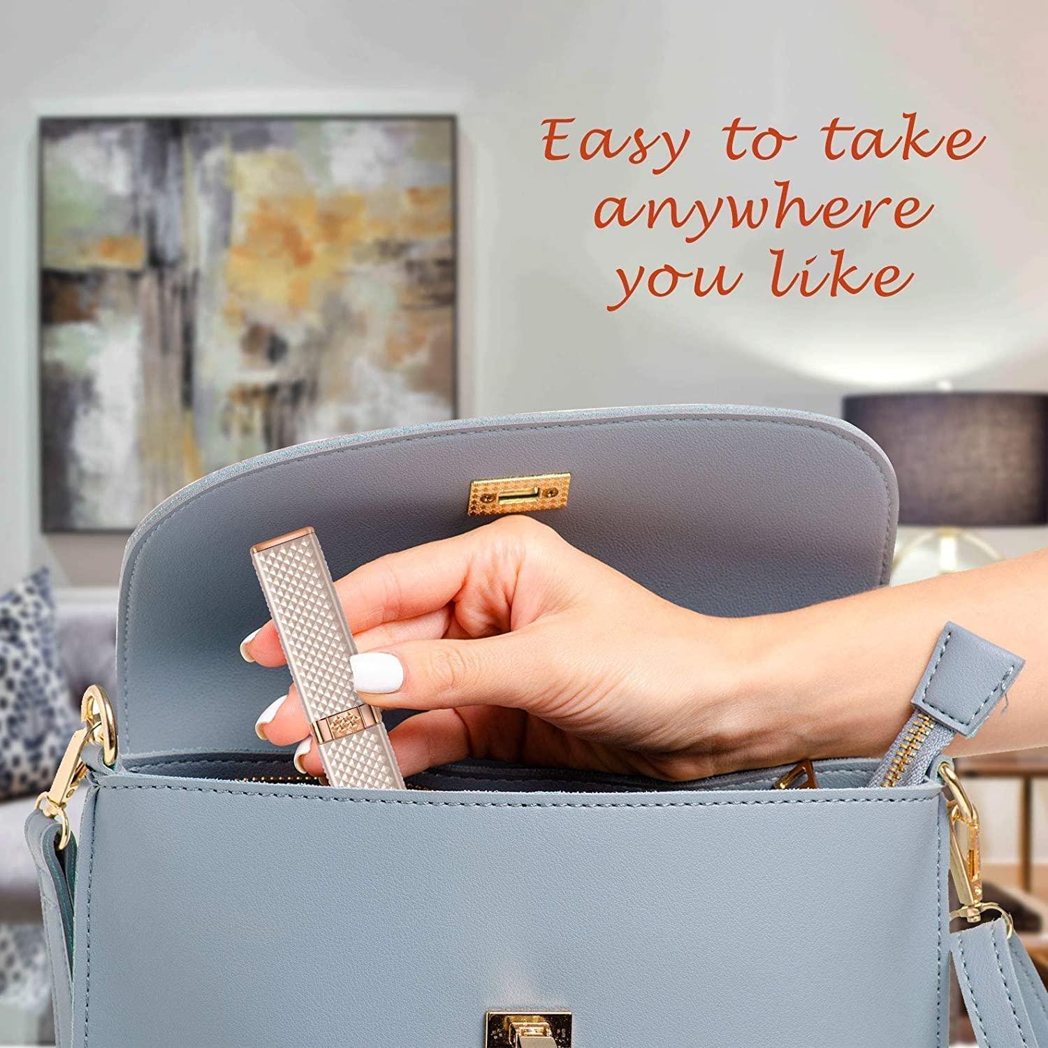 ENINAS ENINAS Eyebrow Trimmer for Women, 2 in 1 Rechargeable Facial Hair Remover with Replaceable Heads, Professional Painless Personal Hair Removal Eyebrow Razor with Indicator Lights, (Rose Gold)