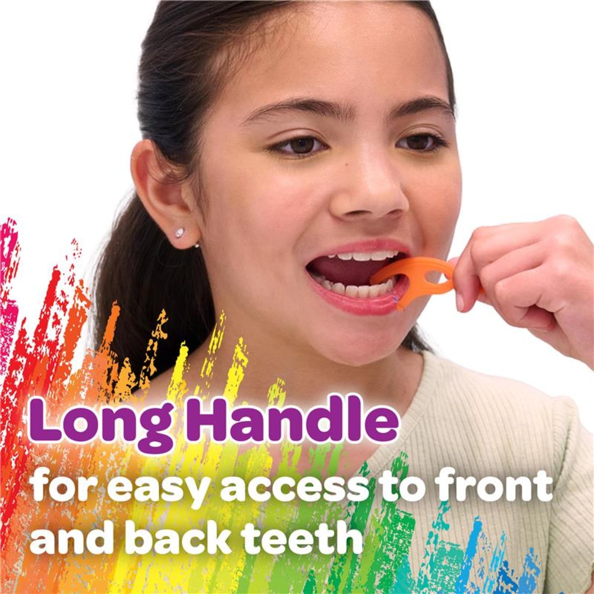 Gum GUM Crayola Twistables Flossers, Fluoride Coated, Twisted Fruit Flavors, Ages 3+, 90 Count - 859R