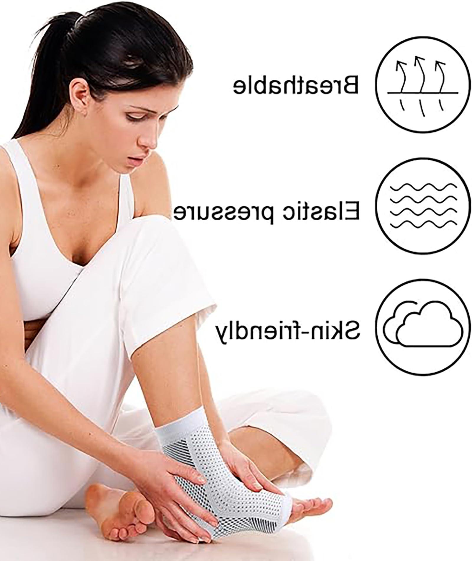 NUDFSY 4 Pair Compression Socks for Women, Compression Socks for Men, Open Toe Neuropathy Pain Relief Socks Neuropathy Socks, Pain Relief Socks Bamboo Compression Socks, Neuro Socks For Heel Pain Relief, Ankle Support & Plantar Fasciitis