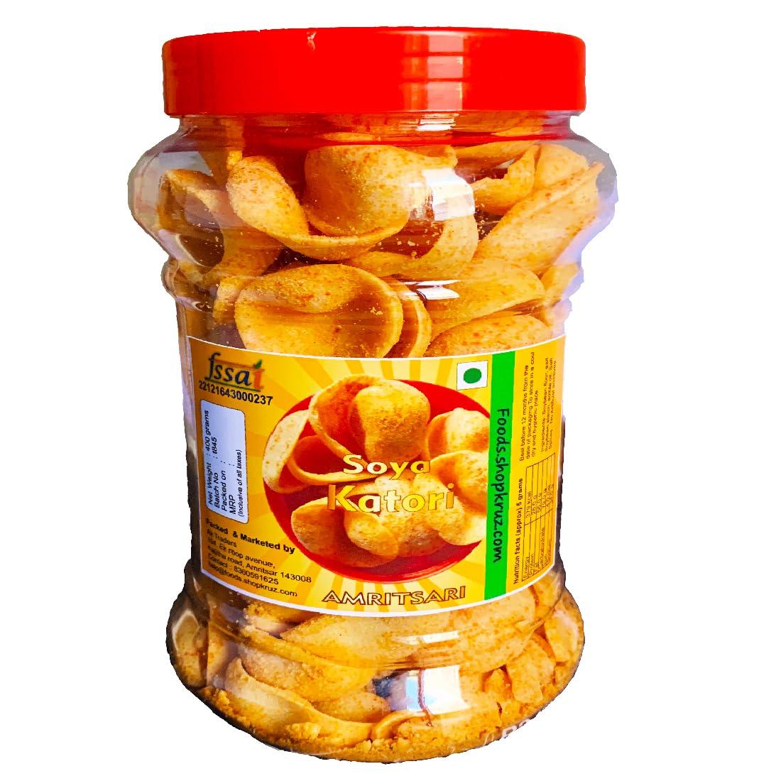 Foods.shopkruz Foods.shopkruz Soya Katori 250 gram plastic jar indian snack