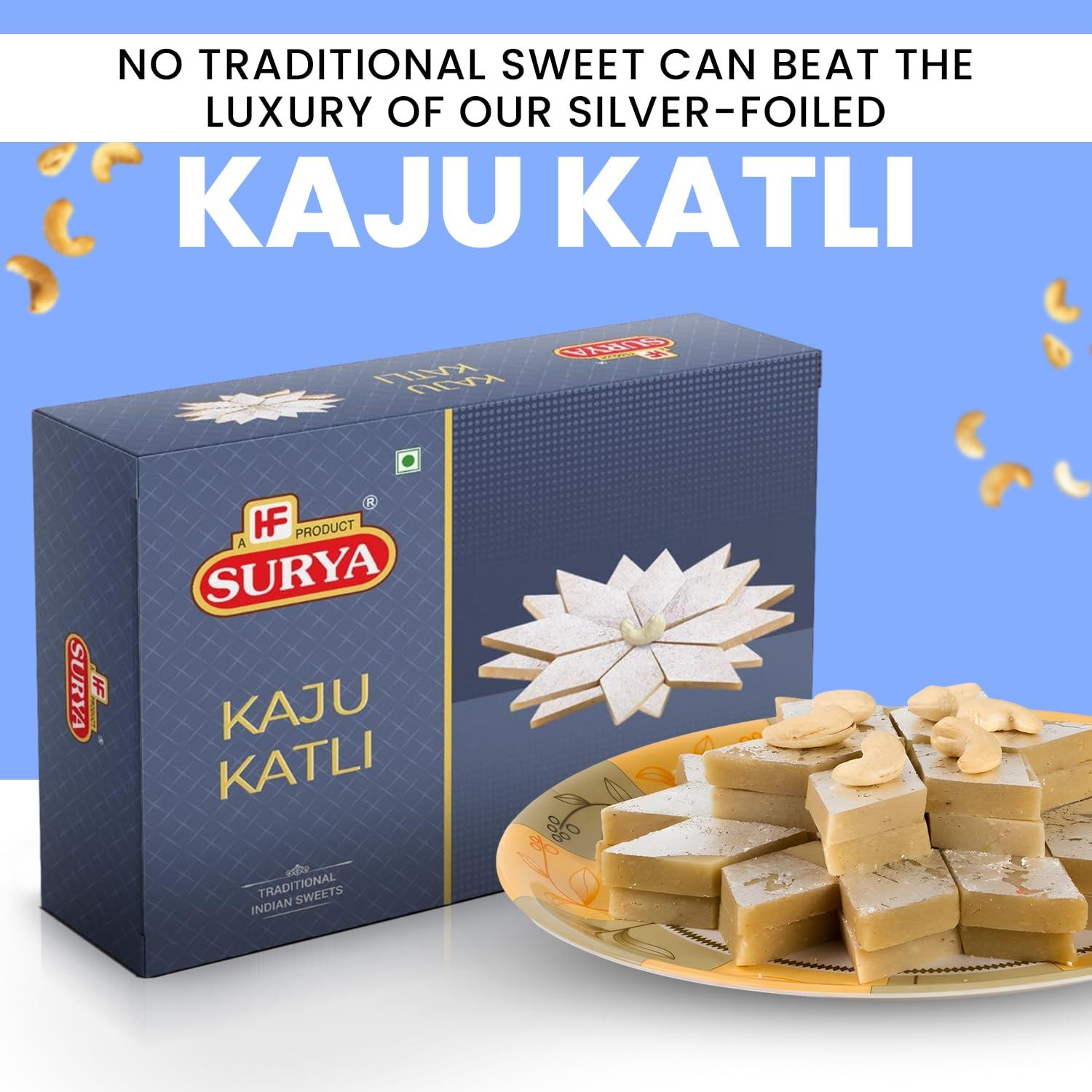 HF, SURYA SURYA 200gm KAJU KATLI | KAJU BARFI | PREMIUM INDIAN SWEET