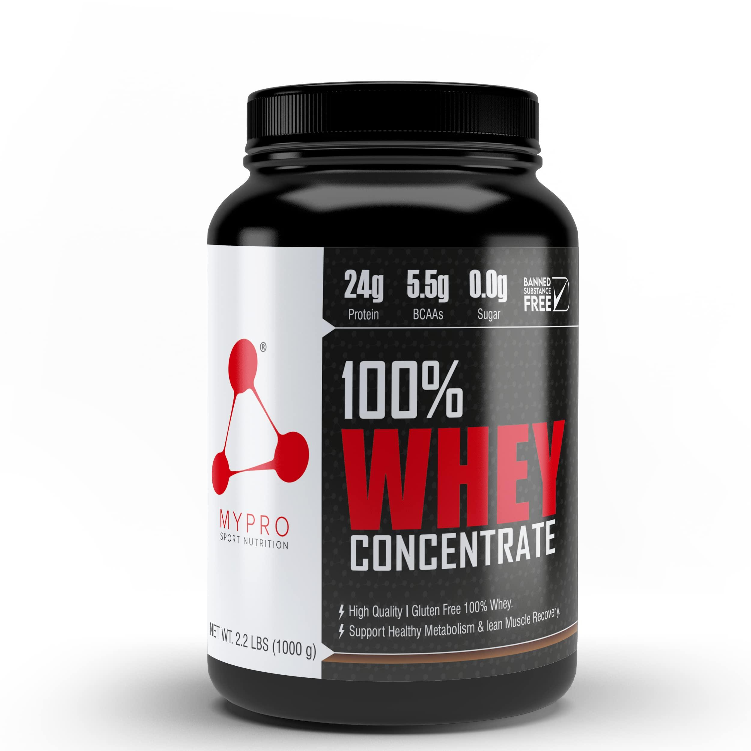 Mypro Sport Nutrition Mypro Sport Nutrition 100% Whey Protein Concentrate (24g Protein, 0g Sugar,5.5G BCAA,) Belgium Chocolate Flavor For Men And Women (1000 gm)