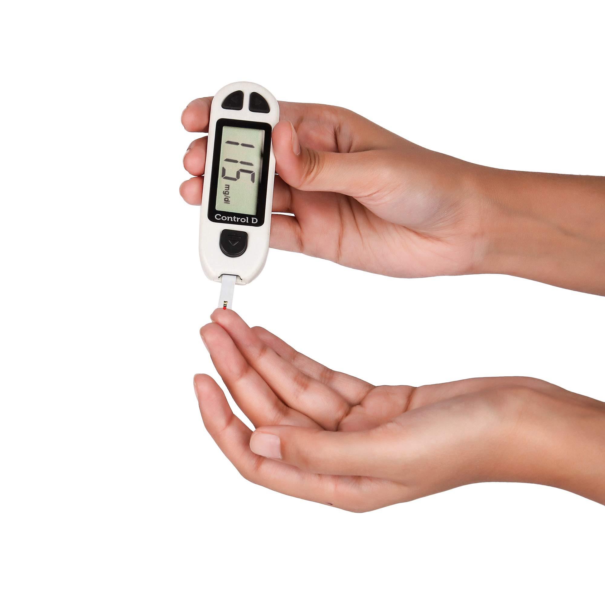Control D Control D White 50 Strips & Glucometer