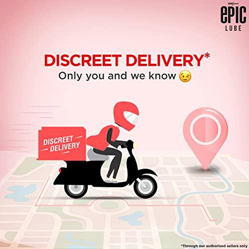 Manforce Epic Lube, Strawberry Flavoured Lubrication Gel for Men & Women, Water-Based Gel, Skin-Friendly, Safe to Use with Condoms, 60ml x 4