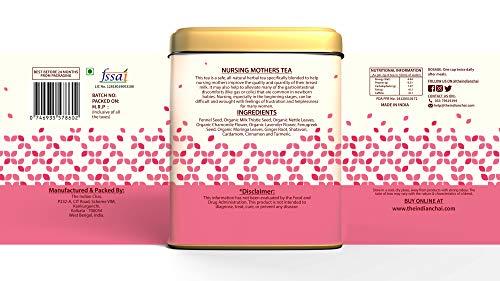The Indian Chai The Indian Chai – Nursing Mothers Tea 100g for Healthy Lactation with Fenugreek, Milk Thistle, Fennel Seed & More for Breastfeeding!