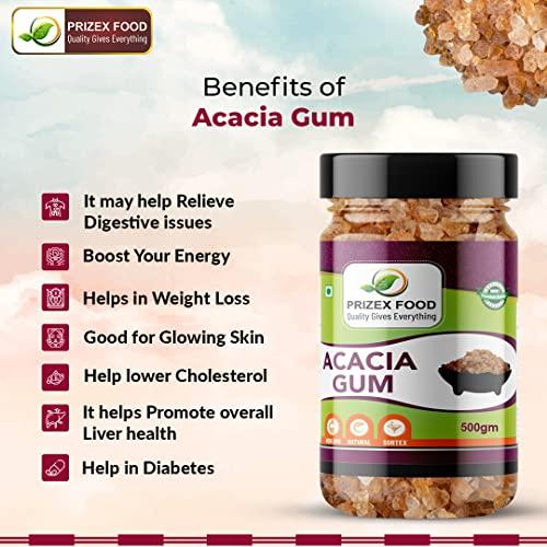 Prizex Prizex Acacia Edible Gum, Acacia Gum, Gond Edible Gum (500 GM)