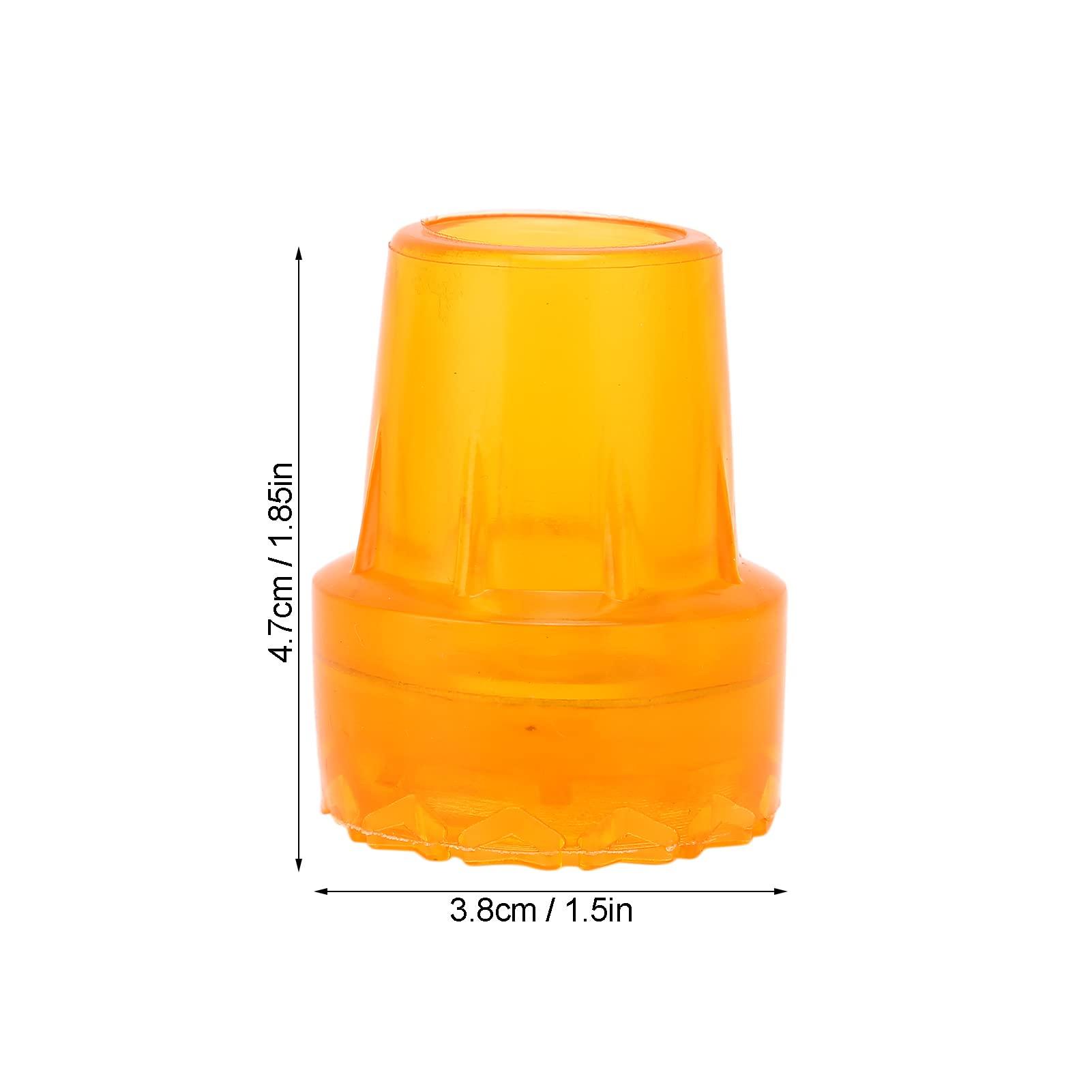 Dioche Crutch Tips, 5Pcs 19mm Thicken Crutch Tip Skid Resistant Rubber Cane Tip Wearproof Crutches Accessories