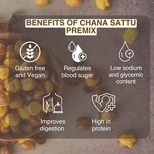 adya organics Adya Organics Chana Sattu Premix I Ready to drink Sachets (Pack of 10)