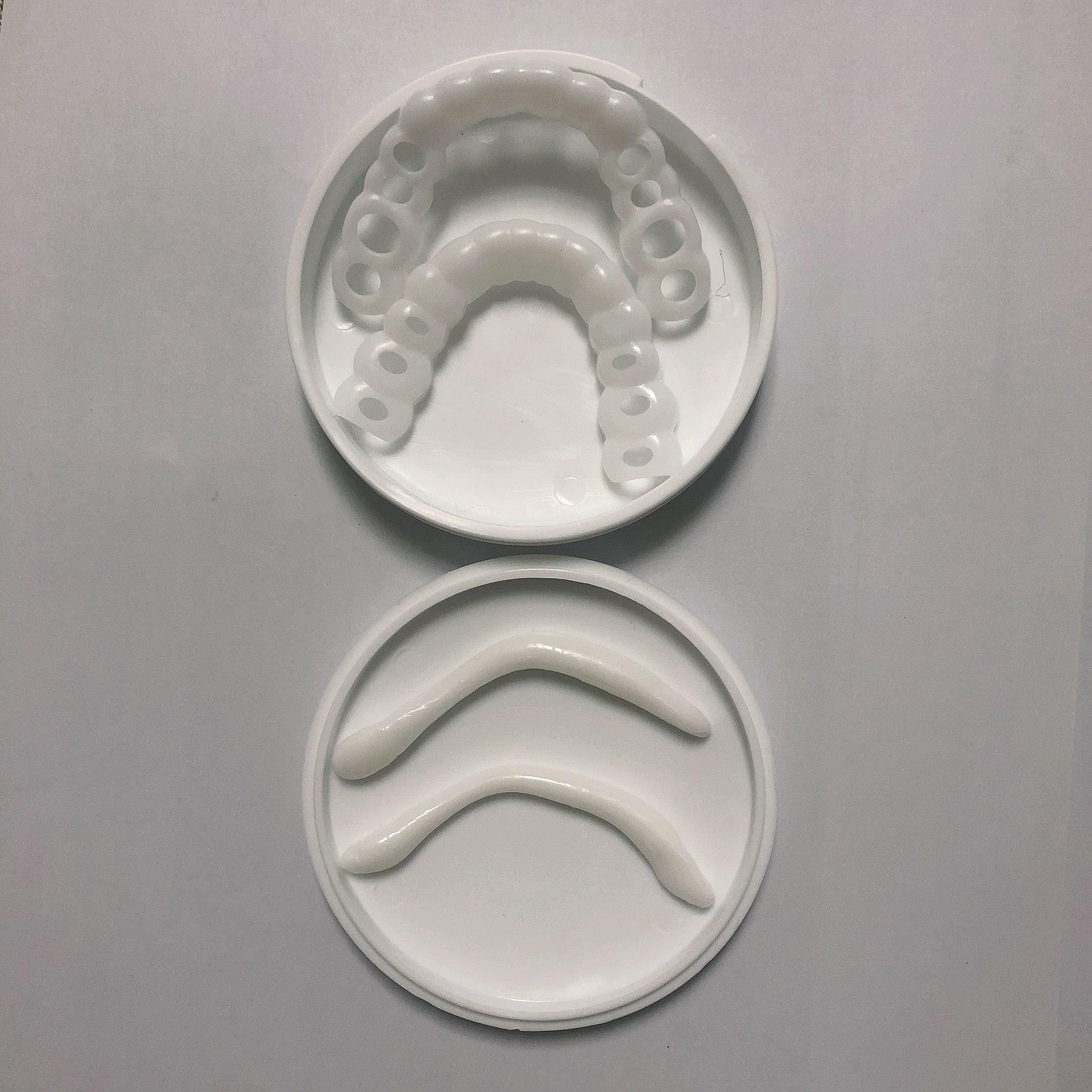 womcare Braces Instant Veneers Dentures Fake Teeth Smile Serrated Denture Teeth Top and Bottom Comfort Fit Flex Teeth Socket To Make White Tooth Beautiful Neat