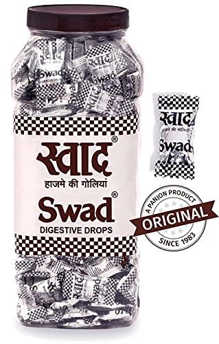 Swad Swad Candy Jar (Digestive & Tangy Indian Masala Flavour Sweet Toffee) Vegan & Gluten Free, 150 Candies Jar
