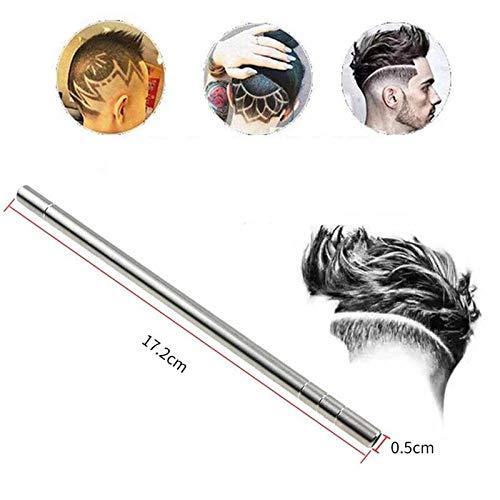 Delidge Delidge Stainless Stell Hair Tattoo Pen for Hair Design Barber Hairstyle Design Trimmer with tweezers and 10 pieces blades Eyebrow Mustache Beard Hair Styling Art