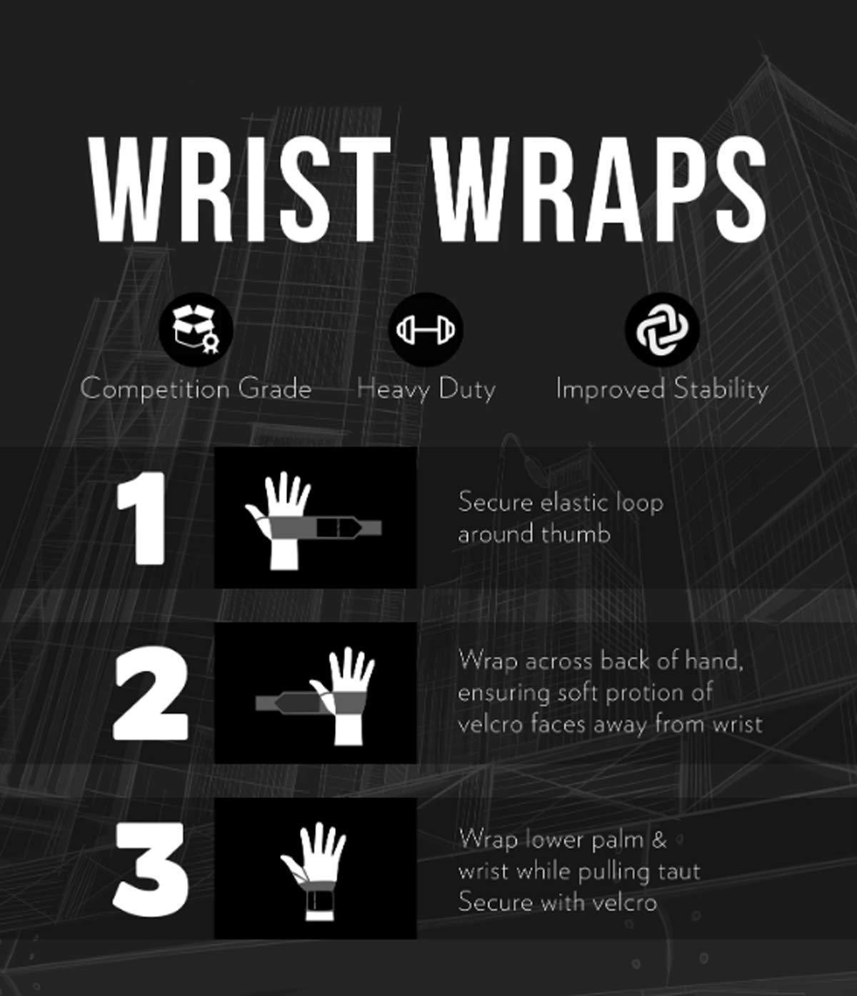 GymWar GymWar Weightlifting Workout Gloves with Wrist Wrap Support for Good Grip, Full Wrist Protection- Suitable for Men and Women- Ideal for Weightlifting, Crossfit Training, Fitness, Pull Ups