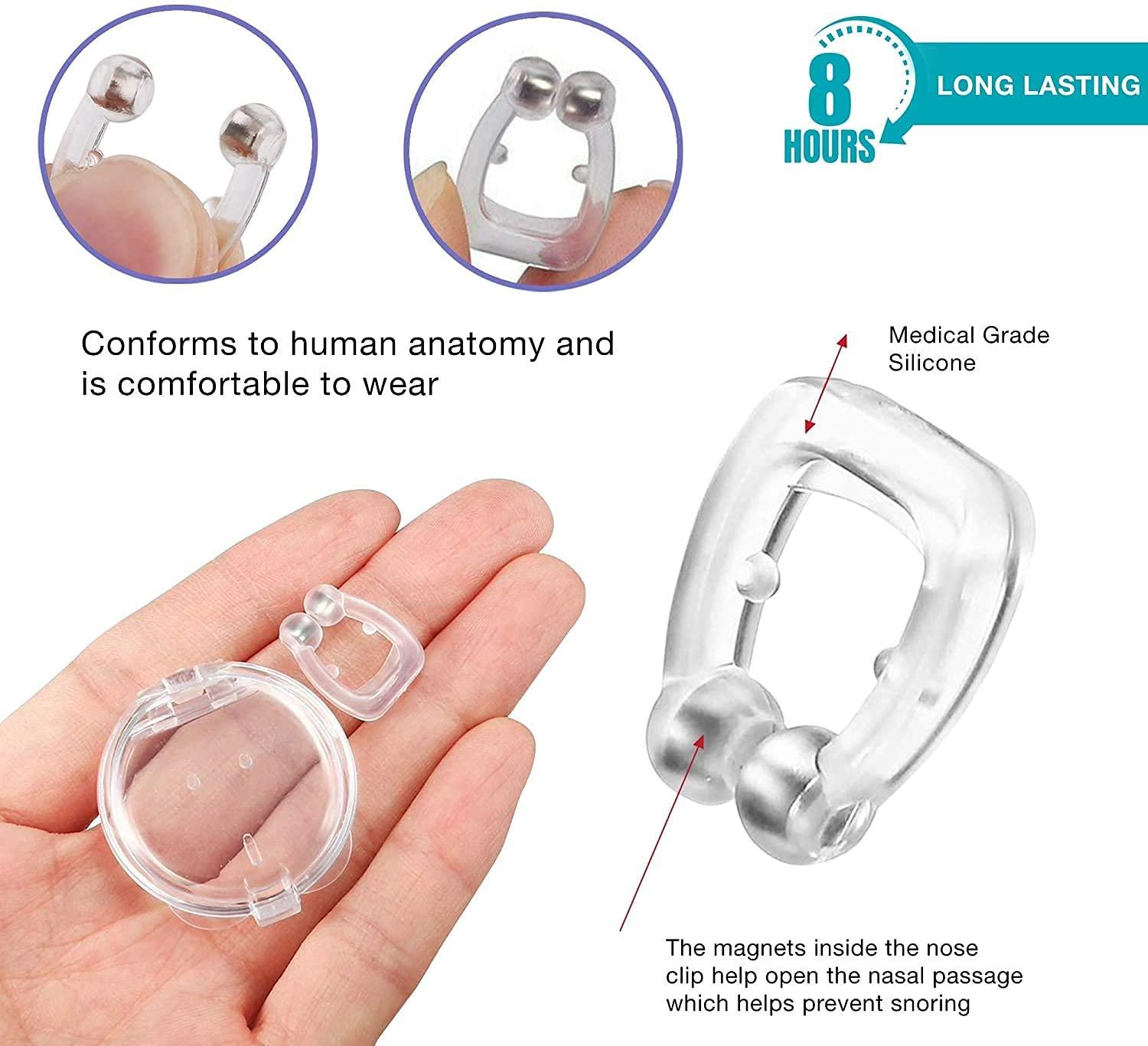 Friday Society Friday Society Anti Snoring Device for Men & Women - 3 Reuseble Nose Clips with Case