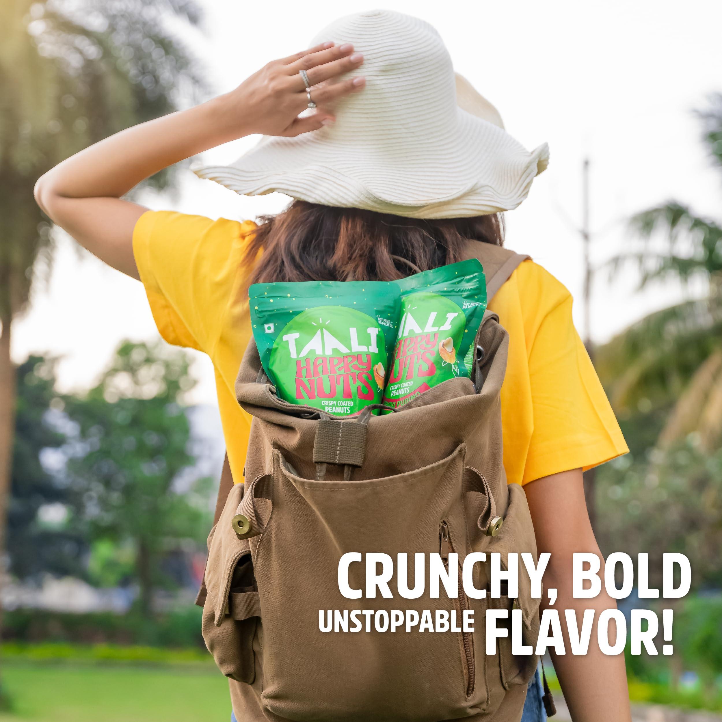 Taali Taali Crispy Coated Peanuts | 150 gm (Pack of 4) | Nimboo Pudina | Healthy Tasty Snacks | 100% Veg., Gluten Free, No Cholesterol, No Trans-Fat