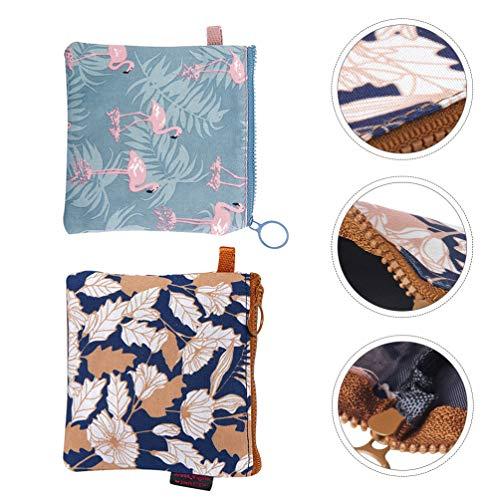 Artibetter ARTIBETTER 2pcs Napkins Bag Pouch Nursing Pad Holder Sanitary Napkin Bag Small Zipper Pouch Coin Purse for Women and Girls