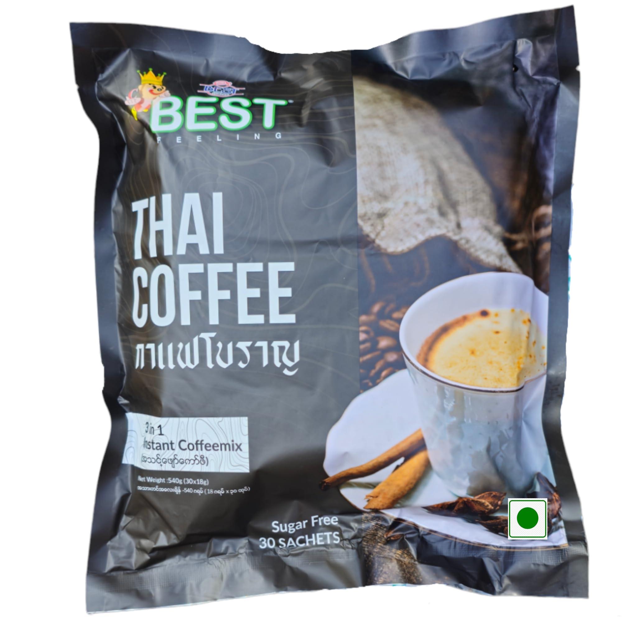 Generic Thai Coffee Mix 3 In 1 Sachets, Instant Coffee/ 550 Grams / 30 Sachet (Sugar-Free) - Powder