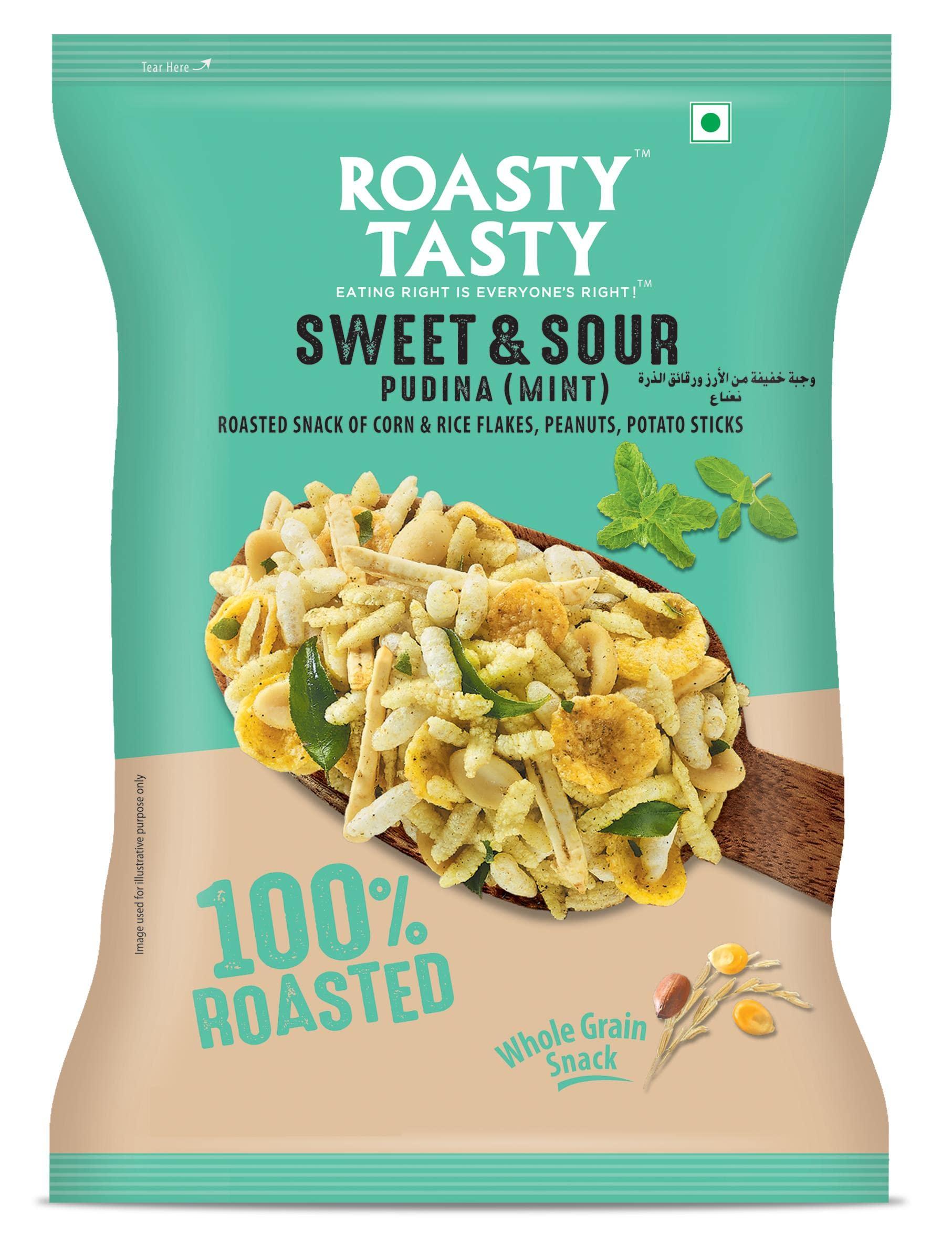 Roasty Tasty Roasty Tasty Roasted Snacks Millet Namkeen Combo - Palm Oil Free - Trans-fat-free Snacks - Non Fried Diet Mixture Items - Healthy Snacks Made with Millets Combo Value Pack - 200g each x 5 flavours - 1kg value pack