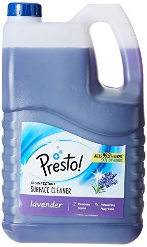 Presto! Amazon Brand - Presto! Disinfectant Surface Cleaner - 5 L (Lavender) & Amazon Brand - Presto! Dish Wash Gel - 2 L (Lemon)