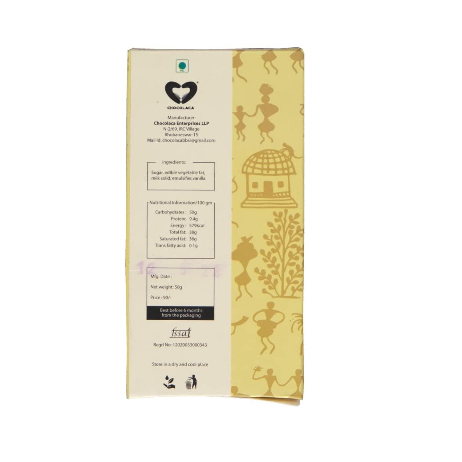 CHOCOLACA CHOCOLACA Rasmalai Flavours Homemade Chocolate Bars - Homemade Chocolate - Chocolate Gifts - Luxury Homemade Chocolates 50gm Each (8)