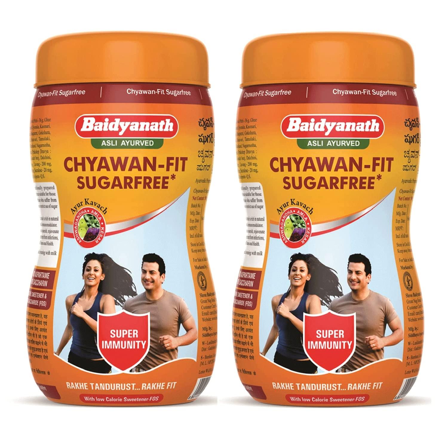 Baidyanath Baidyanath Asli Ayurved Chyawan-Fit Sugar Free Chyawanprash 1 Kg - (Pack Of 2)