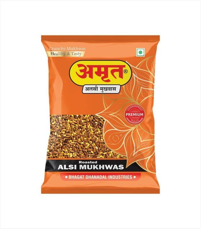 AMRUT AMRUT Combo Of Rajwadi Alsi, Dal, Saunf Mukhwas, (200gm X 4 = 800g) (Pack Of 4) / Salty Coriander Seeds, Digestive Crunchy and Tasty Mouth Freshener Traditional Mukhwas Ready To Eat