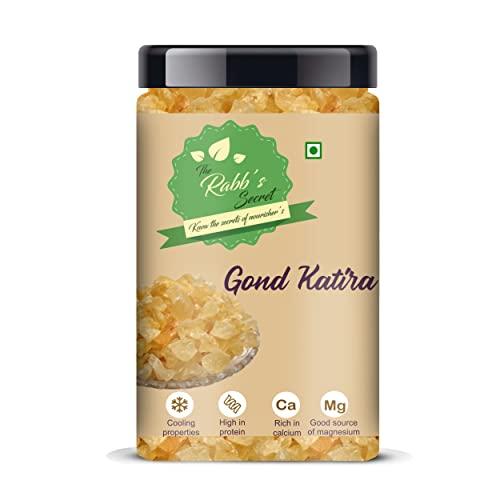 The Rabb's Secret The Rabb's Secret Gond Katira Pure Organic Jar 500gm| Tragacanth Gum| Edible Gum (Gond Katira, 500gm)