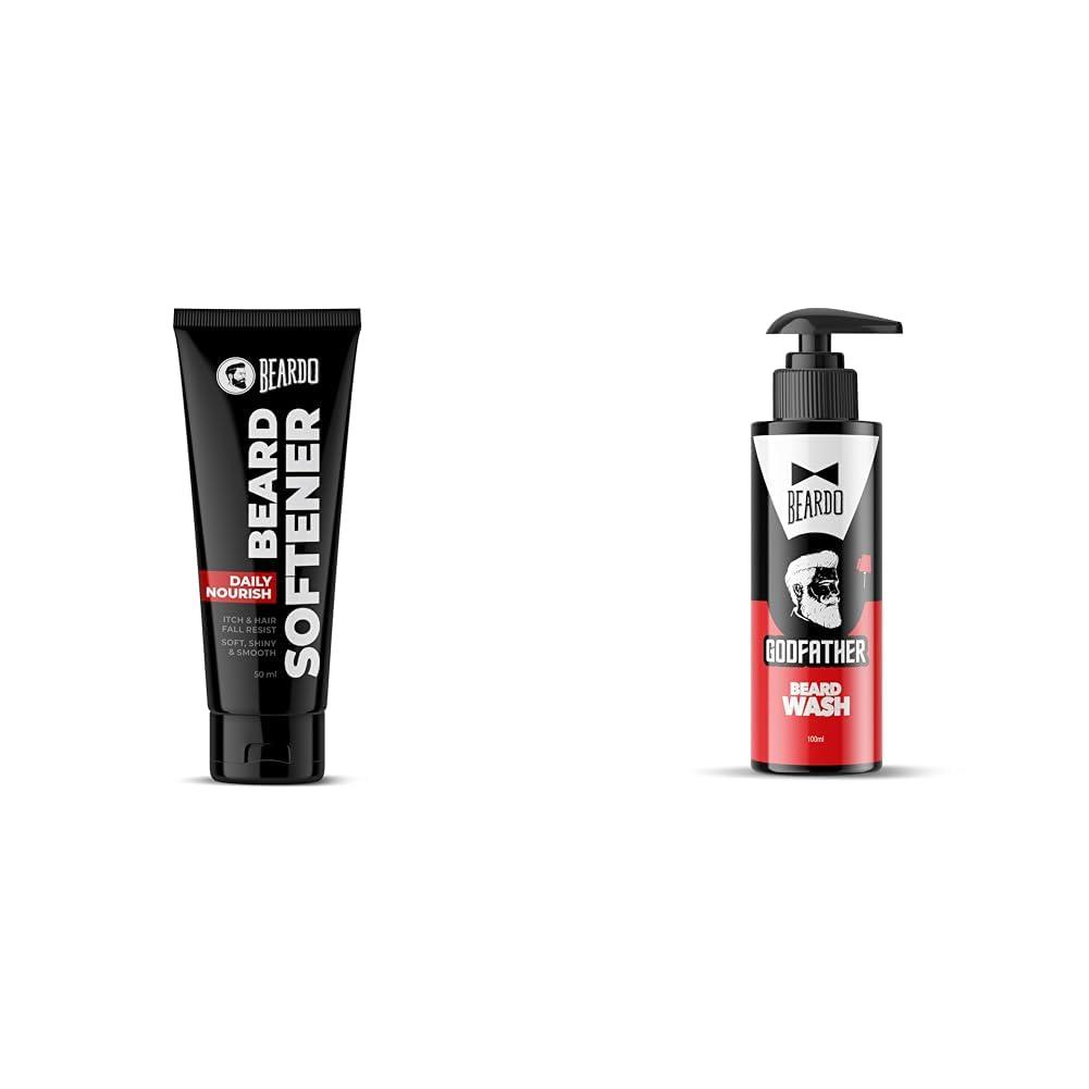 BEARDO BEARDO Softner & Godfather Gel Beard Wash For Men Combo