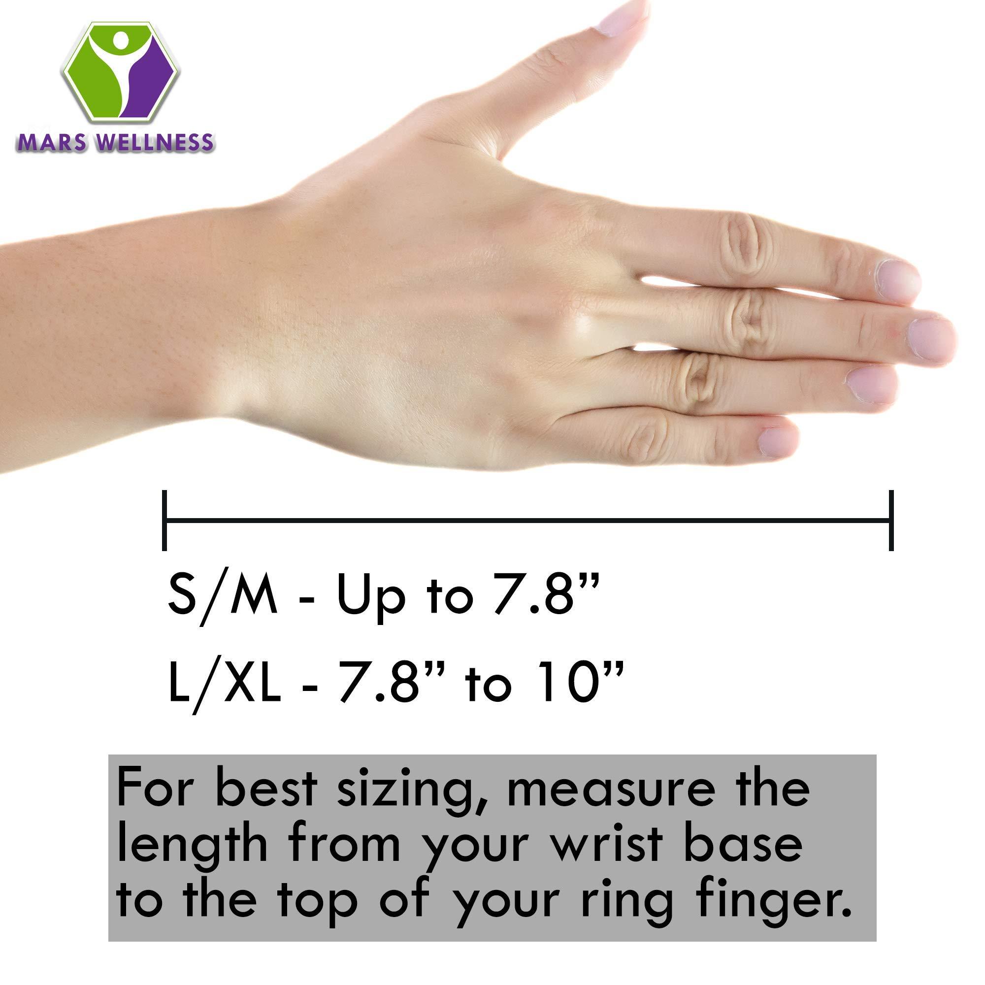 MARS Wellness Mars Wellness Boxer Fracture Splint - 4th or 5th Metacarpal Splint Hand and Finger Brace - Broken Fingers, Wrist, Pinky and Hand Immobilizer - Large/X-Large