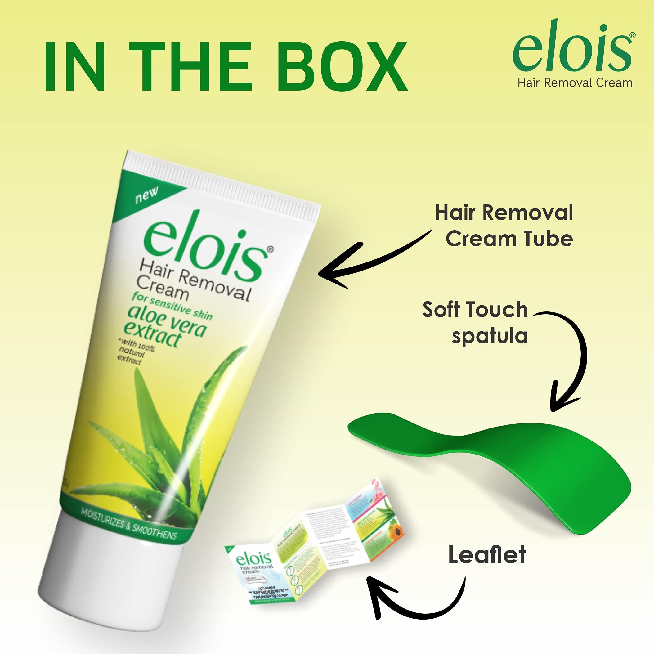elois Elois Hair Removal Cream for Women With Aleo Vera Extract, Sensitive Skin(100g) 2x Longer Lasting Smoothness than Razors (Pack of 2)