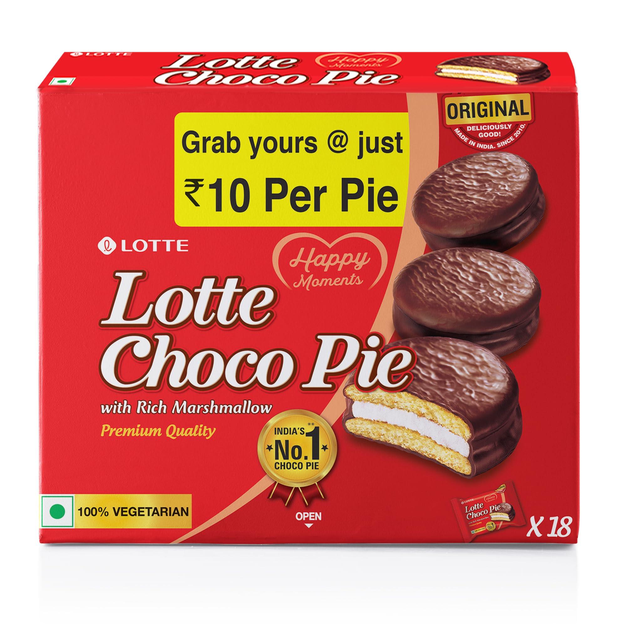 Lotte Lotte Choco Pie,Chocolate 450G/414G (Weight May Vary)